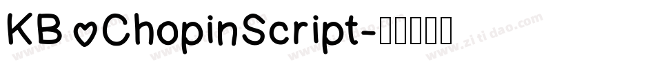 KB ChopinScript字体转换